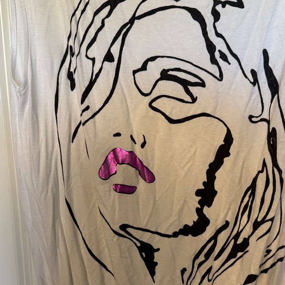 A/X Armani Exchange White Graphic Sleeveless Tank Top - Picture 3 of 7